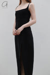 SWAYING/KNIT knitting stitching vest skirt SW23SS2L20 black PS56
